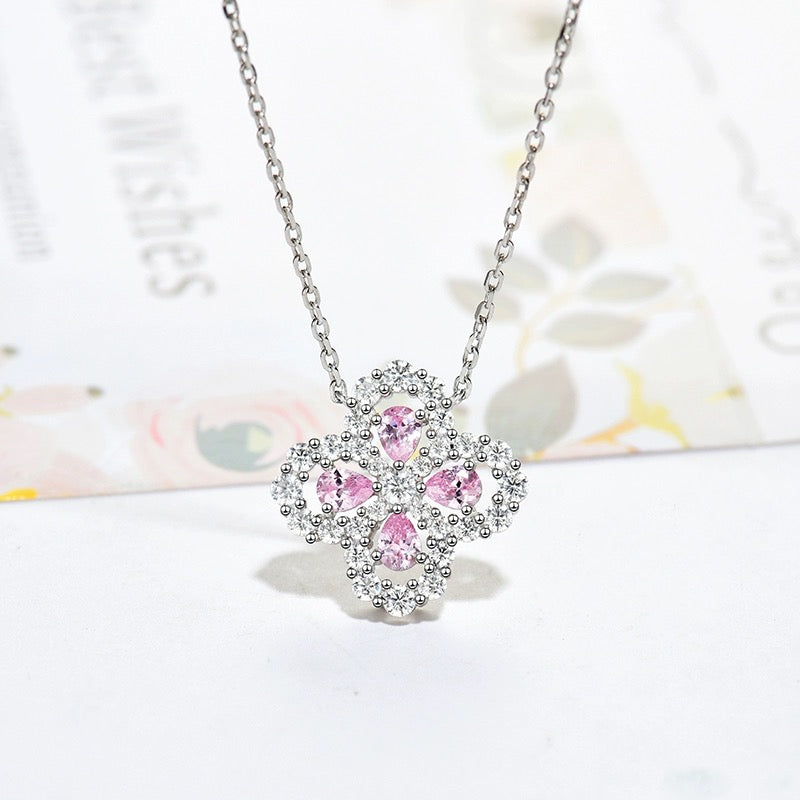 [Plus&Max]LOOP NECKLACE FULL MOTIF DIAMOND 16MM MULTIPLE COLORS