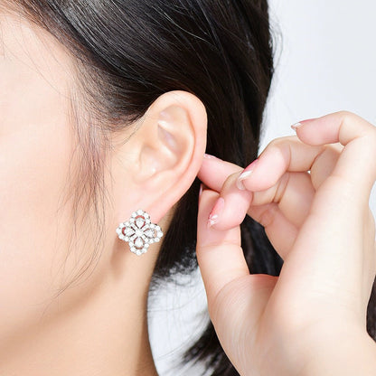 [Plus&Max]LOOP EARRINGS FULL MOTIF DIAMOND 16MM