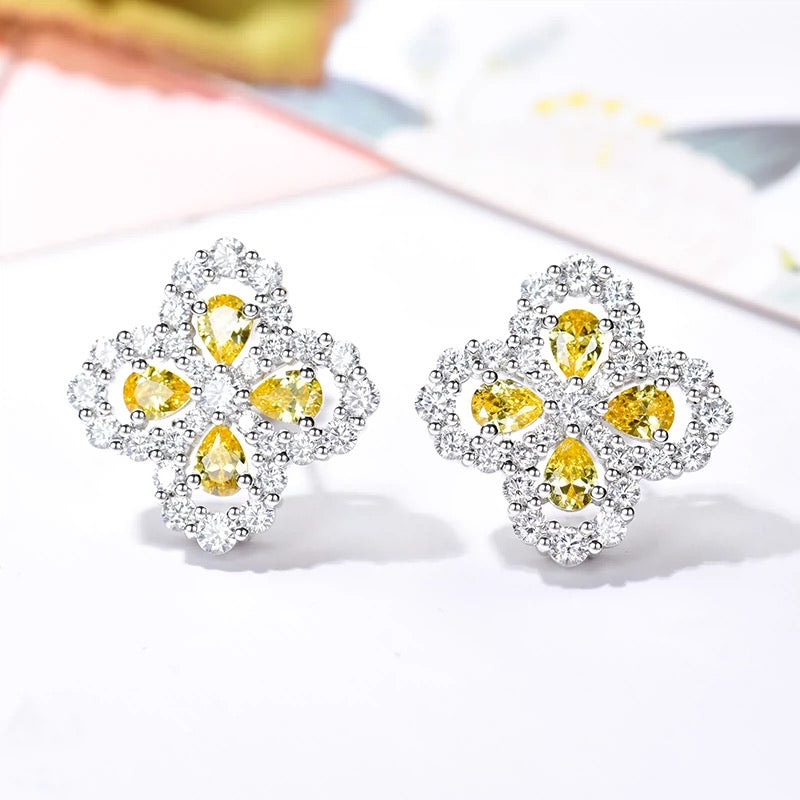 [Plus&Max]LOOP EARRINGS FULL MOTIF DIAMOND 16MM