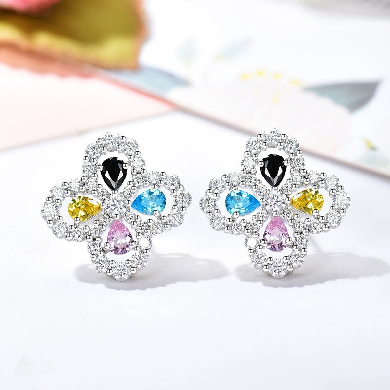 [Plus&Max]LOOP EARRINGS FULL MOTIF DIAMOND 16MM