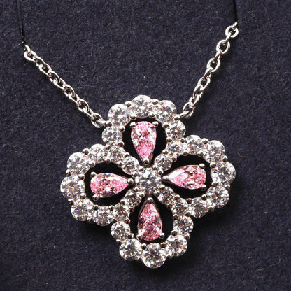 [Plus&Max]LOOP NECKLACE FULL MOTIF DIAMOND 16MM MULTIPLE COLORS