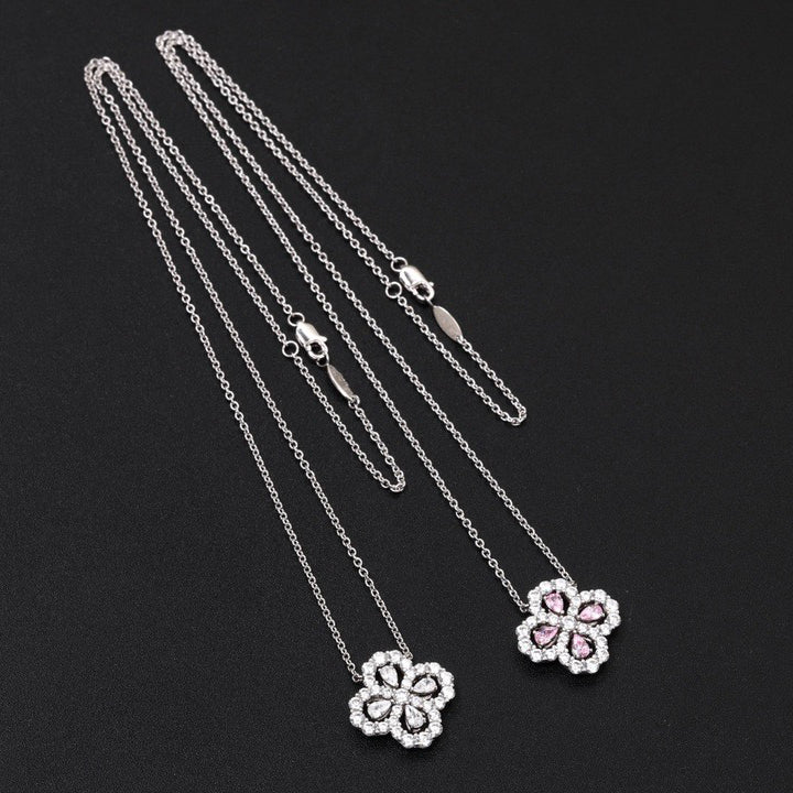 [Plus&Max]LOOP NECKLACE FULL MOTIF DIAMOND 16MM MULTIPLE COLORS
