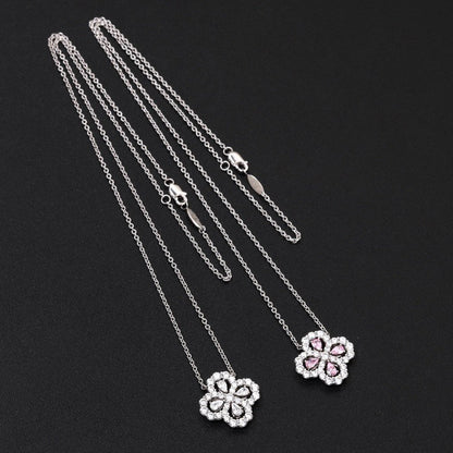 [Plus&Max]LOOP NECKLACE FULL MOTIF DIAMOND 16MM MULTIPLE COLORS
