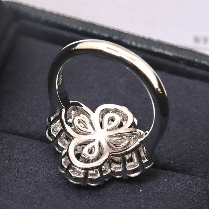 [Plus&Max]LOOP RING FULL MOTIF DIAMOND 16MM SILVE