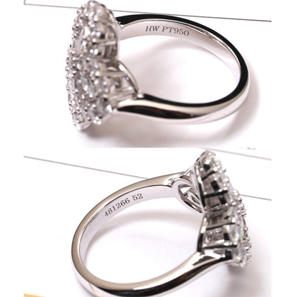 [Plus&Max]LOOP RING FULL MOTIF DIAMOND 16MM SILVE