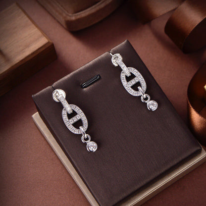 [Plus&Max]HM CHAINE DIAMOND EARRINGS