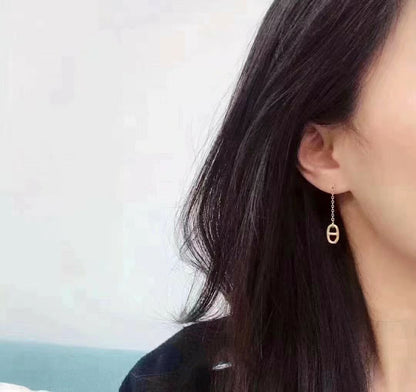 [Plus&Max]CHAINE TASSEL EARRINGS