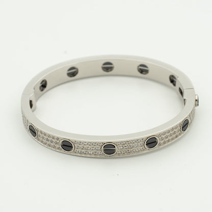 [Plus&Max]LOVE BRACELET 6.1MM DIAMOND-PAVED CERAMIC