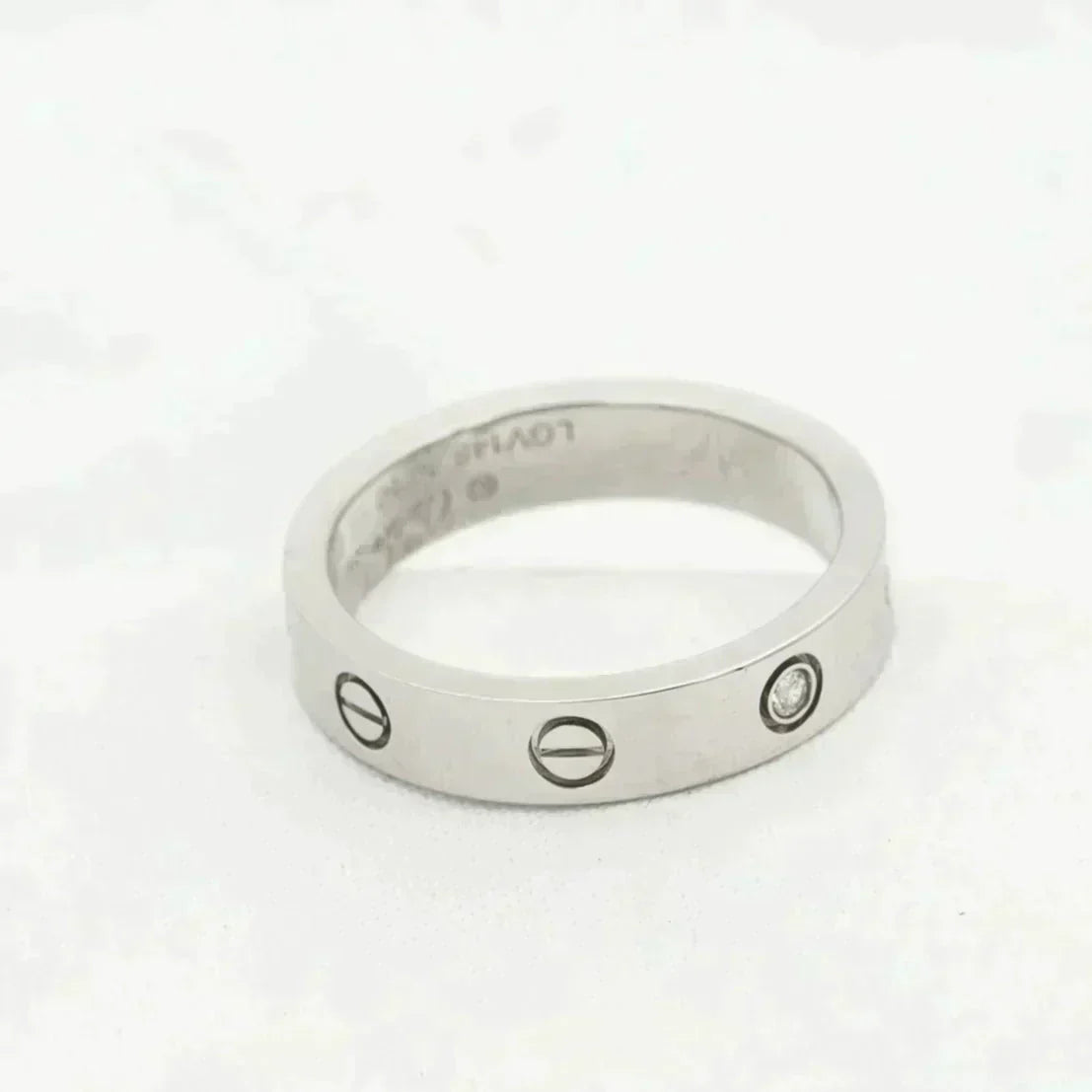 [Plus&Max]LOVE RING 4MM 1 DIAMOND SILVER