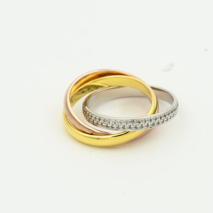 [Plus&Max]TRINITY RING GOLD PINK GOLD SILVER DIAMONDS