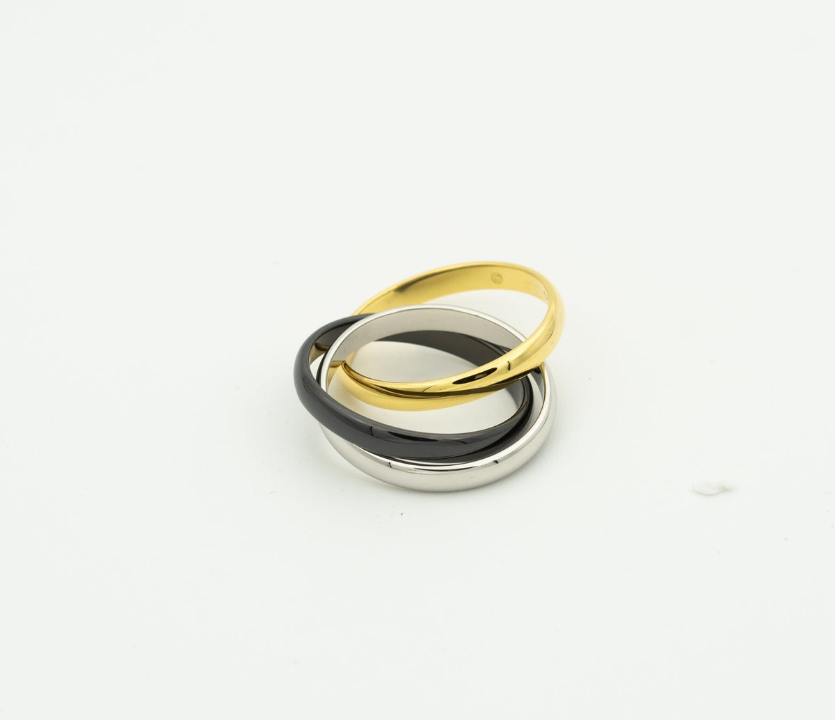 [Plus&Max]TRINITY RING BLACK GOLD SILVER