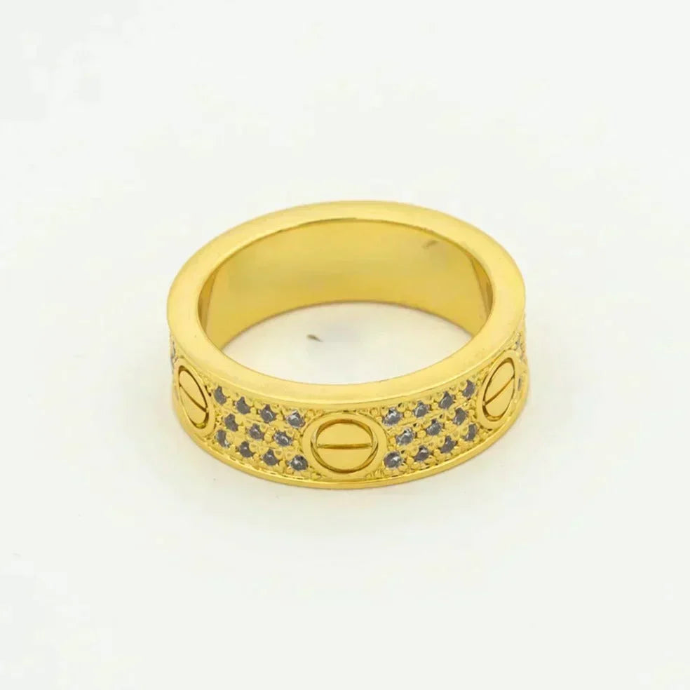 [Plus&Max]LOVE RING 5.5MM DIAMONDS PAVED
