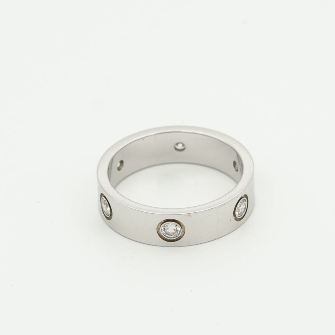 [Plus&Max]LOVE RING 5.5MM 6 DIAMONDS SILVER