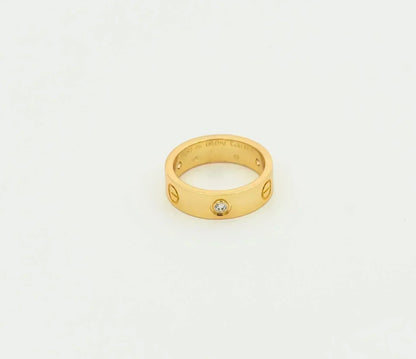 [Plus&Max]LOVE RING 5.5MM 3 DIAMONDS GOLD
