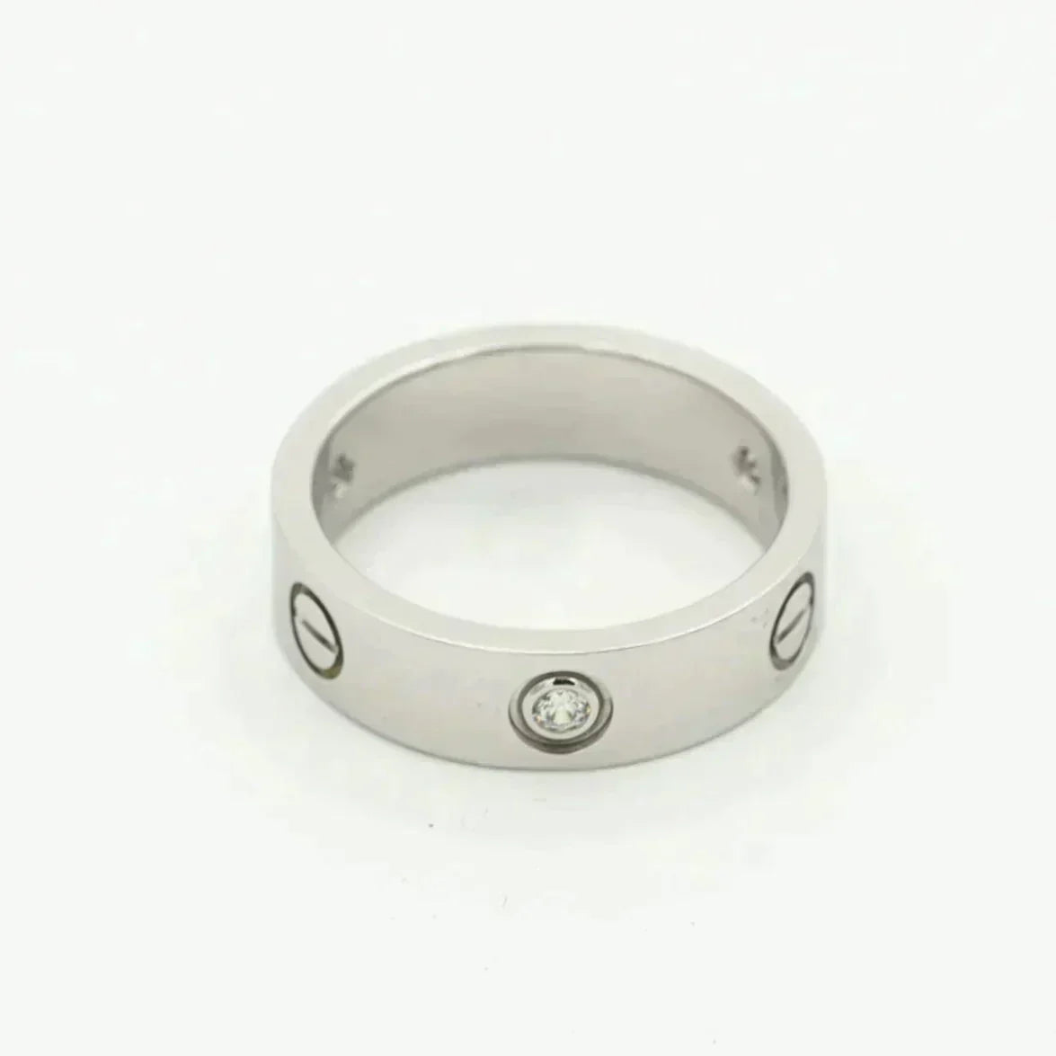 [Plus&Max]LOVE RING 5.5MM 3 DIAMONDS SILVER