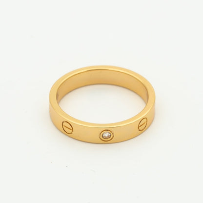 [Plus&Max]LOVE RING 4MM 1 DIAMOND PINK GOLD