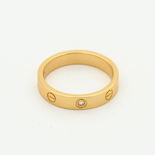 [Plus&Max]LOVE RING 4MM 1 DIAMOND PINK GOLD