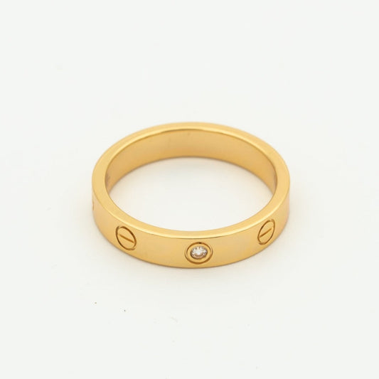 [Plus&Max]LOVE RING 4MM 1 DIAMOND PINK GOLD