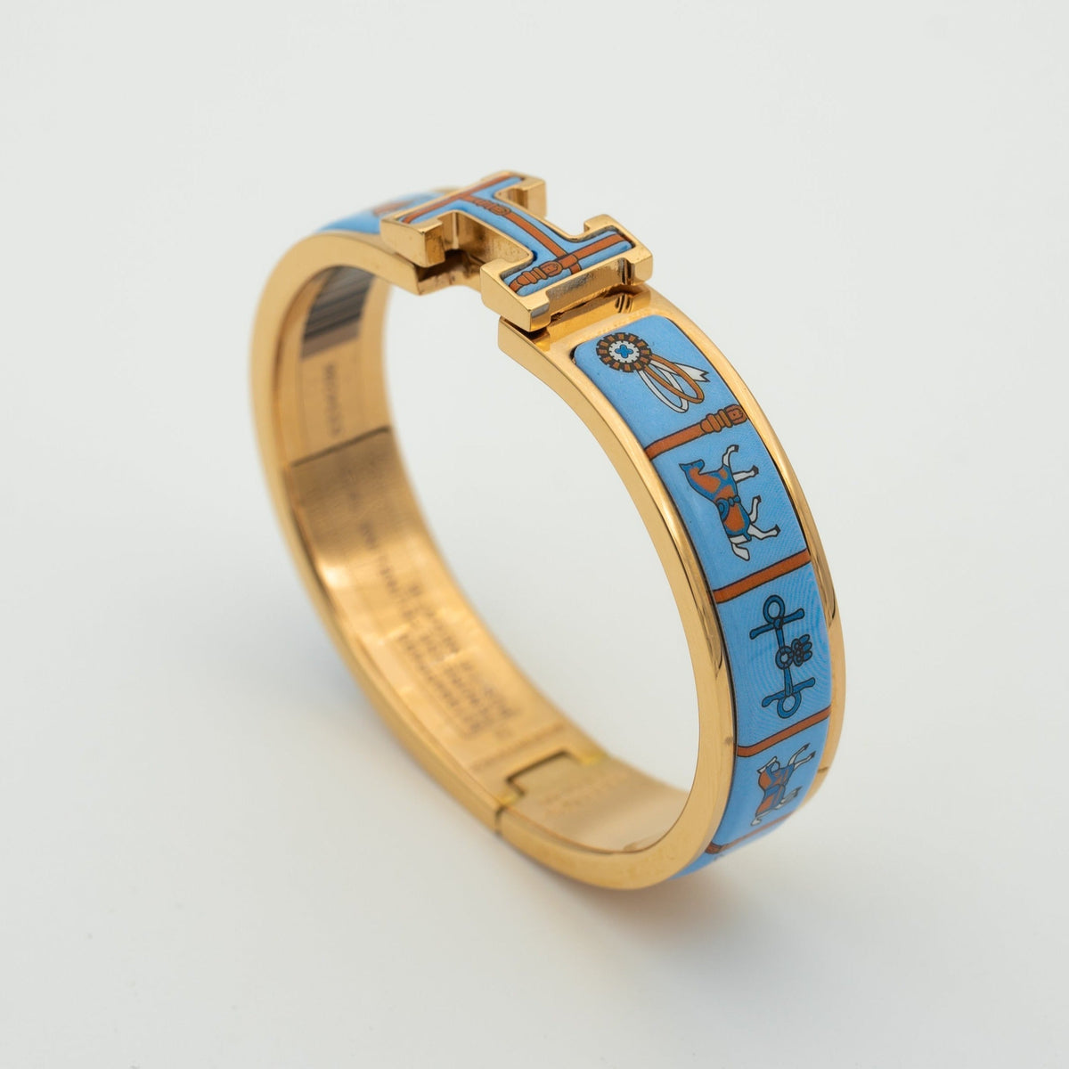 [Plus&Max]H PINK GOLD BRACELET BLUE CERAMIC