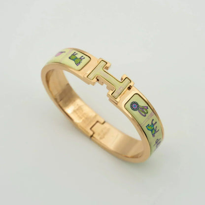 [Plus&Max]H PINK GOLD BRACELET CREAM CERAMIC