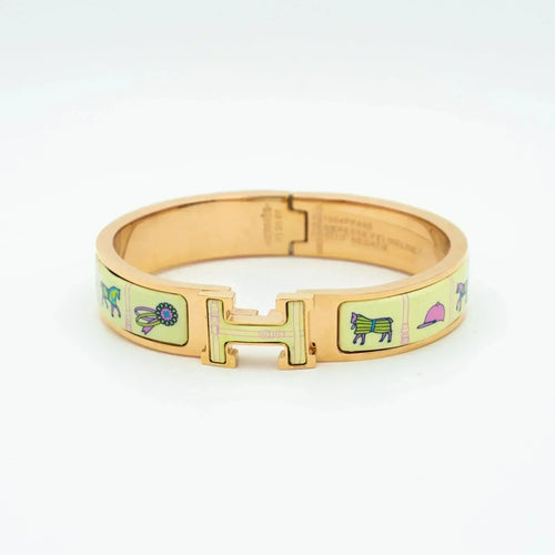 [Plus&Max]H PINK GOLD BRACELET CREAM CERAMIC