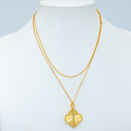 [Plus&Max]CLOVER 25MM PEDANT NECKLACE GOLD