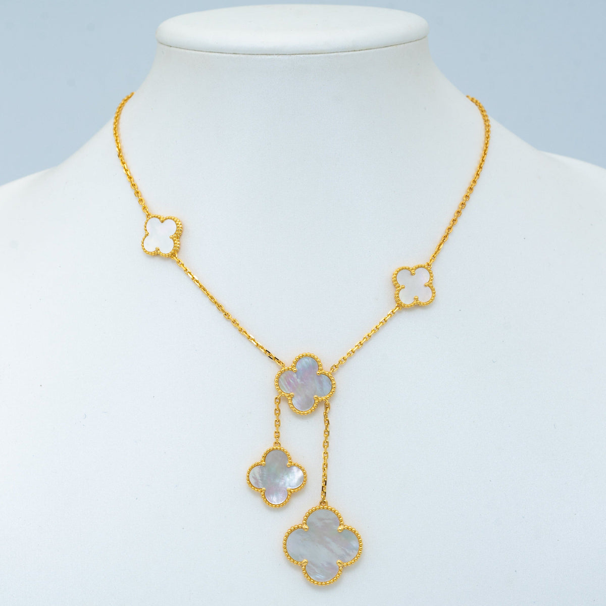 [Plus&Max]CLOVER MOTHER OF PEARL NECKLACE 6 MOTIF