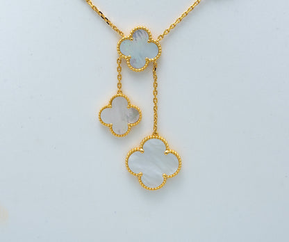 [Plus&Max]CLOVER MOTHER OF PEARL NECKLACE 6 MOTIF