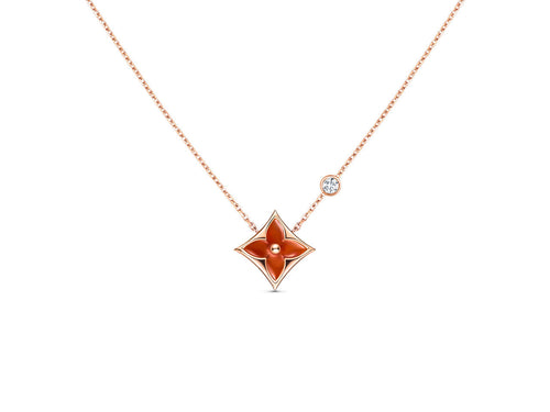 [Plus&Max]STAR NECKLACE PINK GOLD 1 DIAMOND