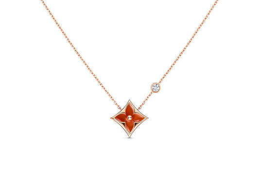 [Plus&Max]STAR NECKLACE PINK GOLD 1 DIAMOND