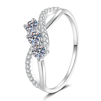 [Plus&Max]INTERTWINING LOVE MOISSANITE RING