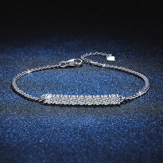 [Plus&Max]SMILING CURVE MOISSANITE BRACELET