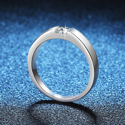 [Plus&Max]SLEEK MINIMALIST COUPLE'S MOISSANITE RING