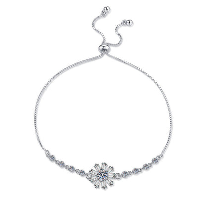 [Plus&Max]RADIANT ICY CRYSTAL SUNFLOWER MOISSANITE BRACELET
