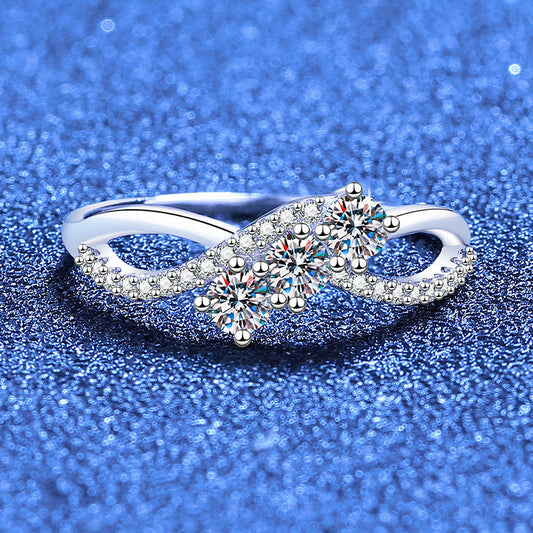 [Plus&Max]INTERTWINING LOVE MOISSANITE RING