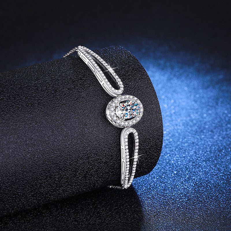 [Plus&Max]"PIGEON'S EGG" TEARDROP MOISSANITE BRACELET