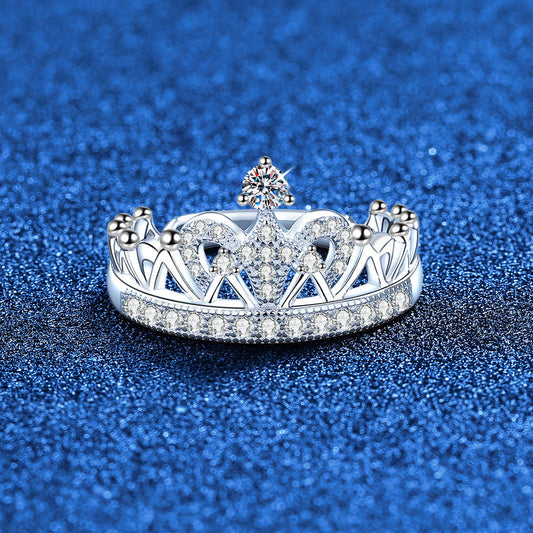 [Plus&Max]DREAMY CROWN MOISSANITE RING - 1.2CT ELEGANT PRINCESS STYLE