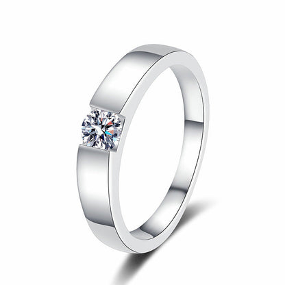 [Plus&Max]SLEEK MINIMALIST COUPLE'S MOISSANITE RING