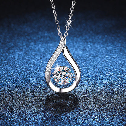 [Plus&Max]DANCING WATER DROP MOISSANITE NECKLACE