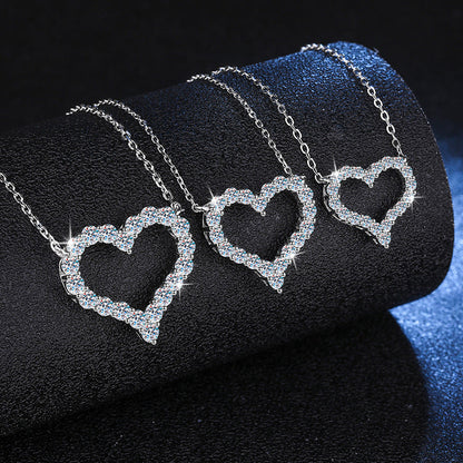 [Plus&Max]ROMANTIC HEART MOISSANITE PENDANT NECKLACE