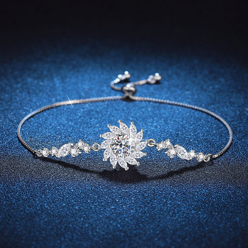 [Plus&Max]RADIANT SUNFLOWER MOISSANITE BRACELET