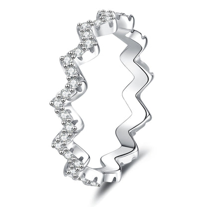 [Plus&Max]CHIC WAVY MOISSANITE ETERNITY RING