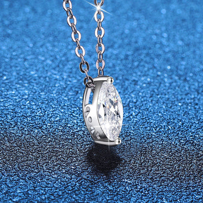 [Plus&Max]SOPHISTICATED MARQUISE-CUT MOISSANITE PENDANT NECKLACE