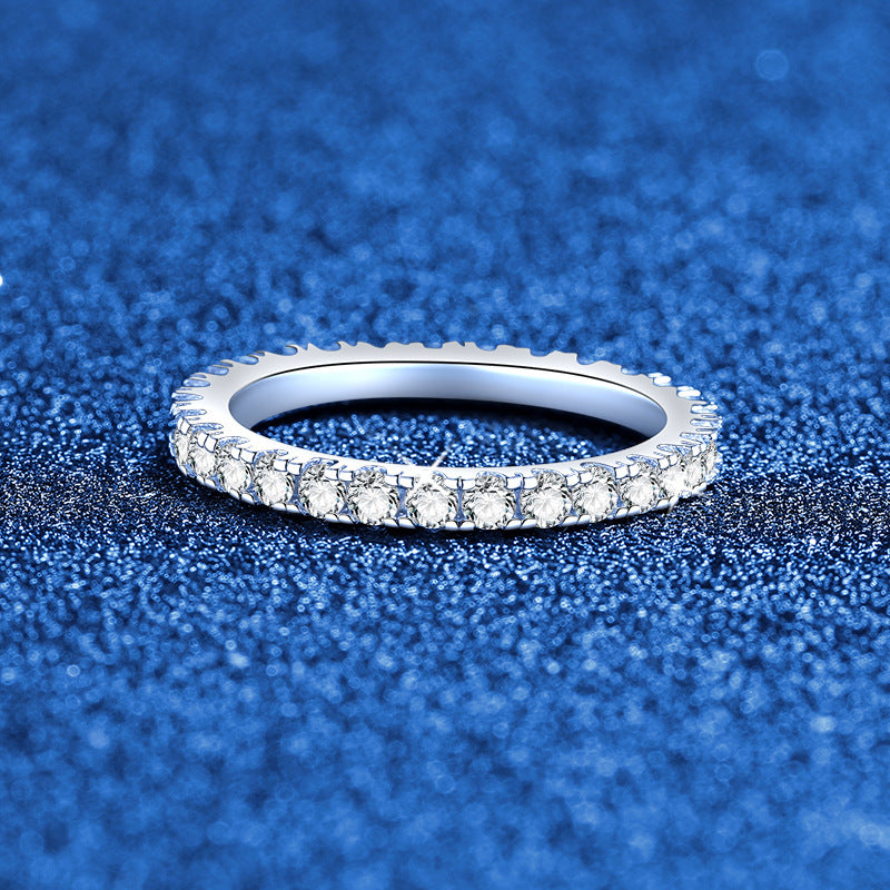 [Plus&Max]DAINTY 0.87CT FULL ETERNITY MOISSANITE RING