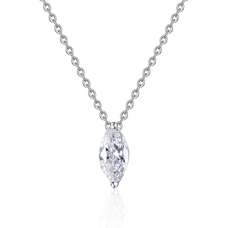 [Plus&Max]SOPHISTICATED MARQUISE-CUT MOISSANITE PENDANT NECKLACE