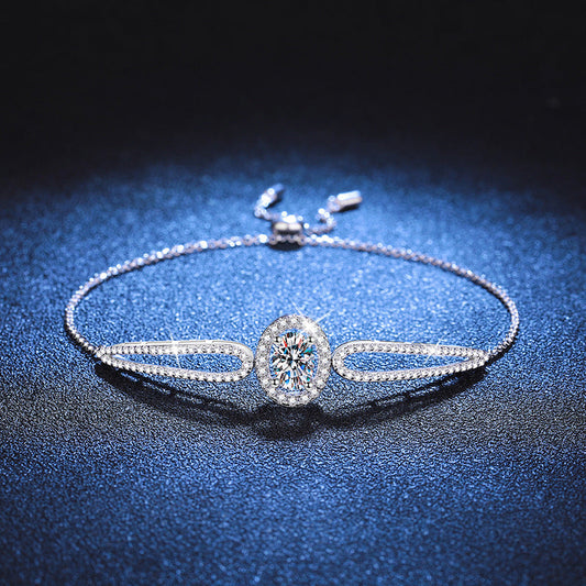 [Plus&Max]"PIGEON'S EGG" TEARDROP MOISSANITE BRACELET