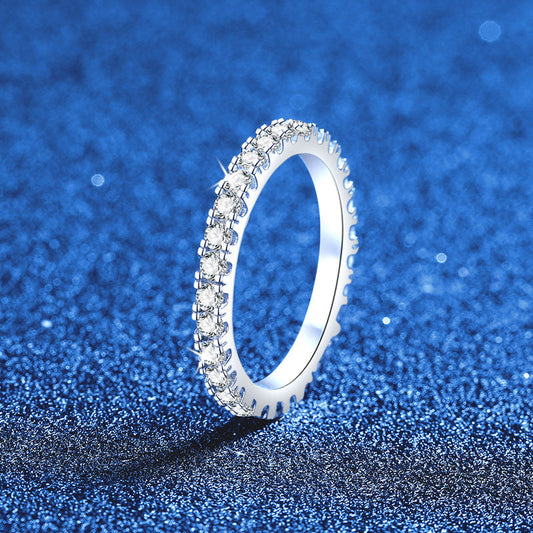 [Plus&Max]DAINTY 0.87CT FULL ETERNITY MOISSANITE RING