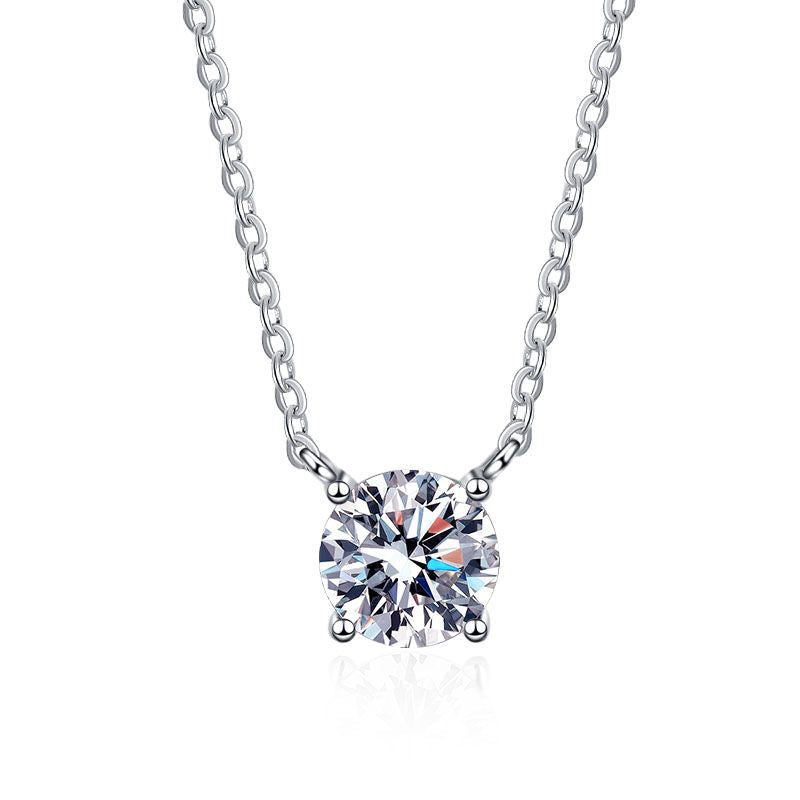 [Plus&Max]CLASSIC FOUR-PRONG SOLITAIRE MOISSANITE NECKLACE