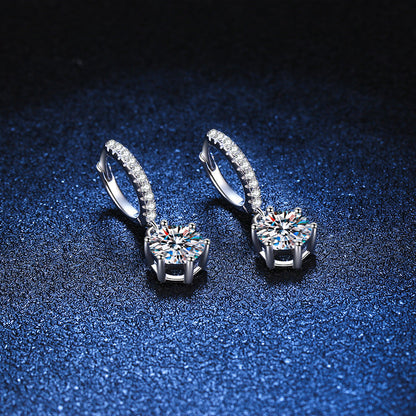 [Plus&Max]CLASSIC 6-PRONG MOISSANITE DROP EARRINGS