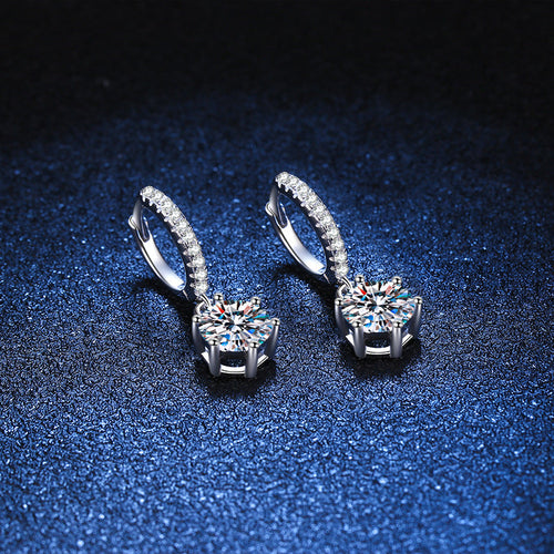 [Plus&Max]CLASSIC 6-PRONG MOISSANITE DROP EARRINGS